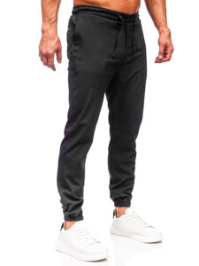 Pantaloni in tessuto jogger da uomo nero Bolf 0065