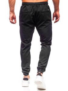 Pantaloni in tessuto jogger da uomo nero Bolf 0065