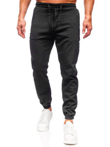 Pantaloni in tessuto jogger da uomo nero Bolf 0065