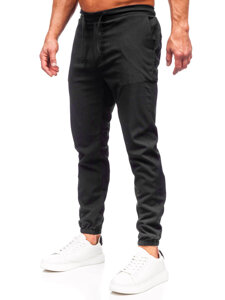 Pantaloni in tessuto jogger da uomo nero Bolf 0065