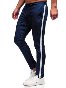 Pantaloni in tessuto tipo jogger da uomo blu Bolf 0013