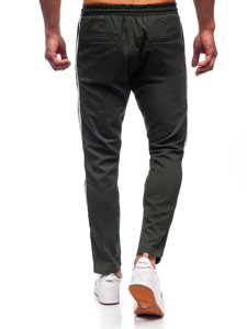 Pantaloni in tessuto tipo jogger da uomo khaki Bolf 0013