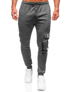 Pantaloni isolati cargo tipo jogger da uomo grafite Bolf HW2206