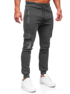 Pantaloni isolati cargo tipo jogger da uomo grafite Bolf HW2207