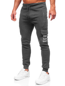 Pantaloni isolati cargo tipo jogger da uomo grafite Bolf HW2207