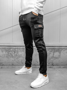 Pantaloni jogger da tuta cargo da uomo nero Bolf HY-809A