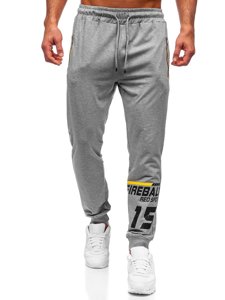 Pantaloni jogger da uomo grigi Bolf 81270