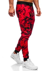 Pantaloni jogger da uomo mimetico-rossi Bolf KZ15