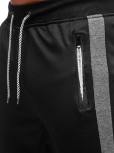 Pantaloni jogger da uomo nero-grafite Bolf K50003