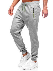 Pantaloni jogger di tuta da uomo grigi Bolf 8K220