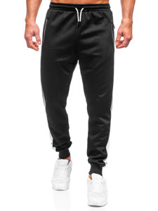 Pantaloni jogger di tuta da uomo neri Bolf 8K188