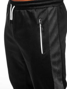 Pantaloni jogger di tuta da uomo neri Bolf 8K188