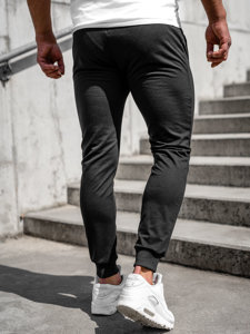 Pantaloni jogger di tuta da uomo neri Bolf XW02A