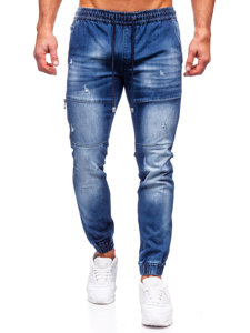 Pantaloni jogger in jeans da uomo blu Bolf MP0078BS