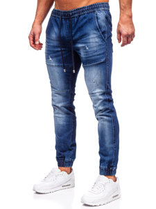 Pantaloni jogger in jeans da uomo blu Bolf MP0078BS