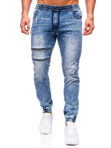 Pantaloni jogger in jeans da uomo blu Bolf MP0095BS