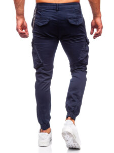 Pantaloni jogger in tessuto cargo da uomo azzurro Bolf SK850