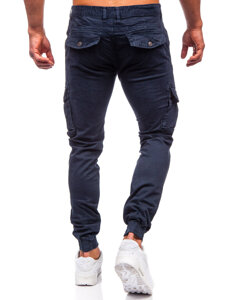 Pantaloni jogger in tessuto cargo da uomo blu Bolf JM5502