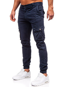 Pantaloni jogger in tessuto cargo da uomo blu Bolf JM5502