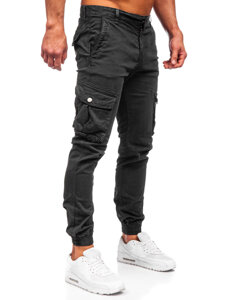 Pantaloni jogger in tessuto cargo da uomo grigio Bolf JM5502