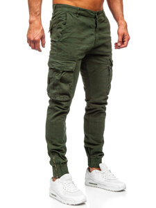 Pantaloni jogger in tessuto cargo da uomo khaki Bolf 2233