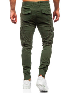 Pantaloni jogger in tessuto cargo da uomo khaki Bolf 2233