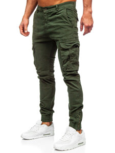 Pantaloni jogger in tessuto cargo da uomo khaki Bolf 2233