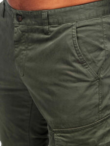 Pantaloni jogger in tessuto cargo da uomo khaki Bolf 77322