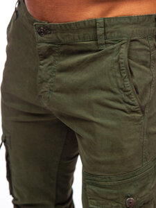 Pantaloni jogger in tessuto cargo da uomo khaki Bolf JM5502