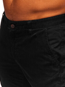 Pantaloni jogger in tessuto cargo da uomo nero Bolf 77322