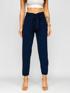 Pantaloni jogger in tessuto da donna blu Bolf W5076