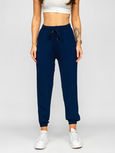 Pantaloni jogger in tessuto da donna blu Bolf W7322