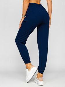 Pantaloni jogger in tessuto da donna blu Bolf W7322