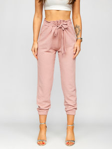 Pantaloni jogger in tessuto da donna rosa Bolf W5076