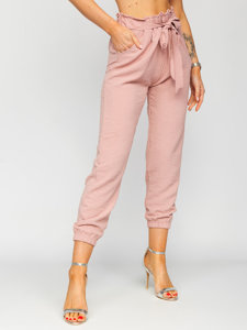 Pantaloni jogger in tessuto da donna rosa Bolf W5076