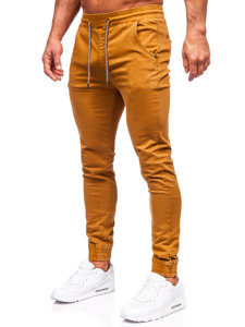 Pantaloni jogger in tessuto da uomo cammello Bolf KA6792