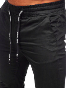 Pantaloni jogger in tessuto da uomo neri Bolf KA6078