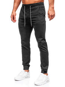 Pantaloni jogger in tessuto da uomo neri Bolf KA6792