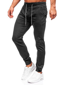 Pantaloni jogger in tessuto da uomo neri Bolf KA6792