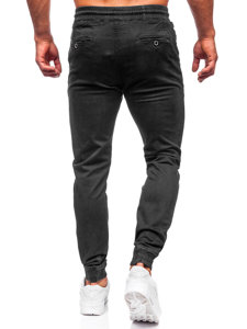 Pantaloni jogger in tessuto da uomo neri Bolf KA6792