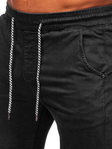 Pantaloni jogger in tessuto da uomo neri Bolf KA6792