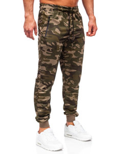 Pantaloni jogger mimetici di tuta da uomo verdi Bolf JX6185