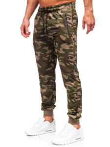 Pantaloni jogger mimetici di tuta da uomo verdi Bolf JX6185