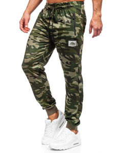 Pantaloni jogger mimetici di tuta da uomo verdi Bolf JX6186