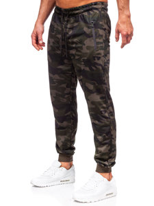 Pantaloni jogger mimetici di tuta da uomo verdo scuri Bolf JX6185