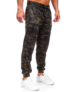 Pantaloni jogger mimetici di tuta da uomo verdo scuri Bolf JX6185