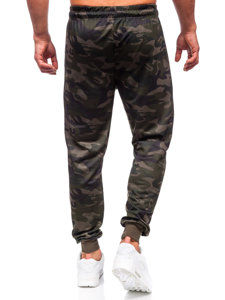 Pantaloni jogger mimetici di tuta da uomo verdo scuri Bolf JX6185