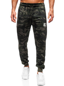 Pantaloni jogger mimetici di tuta da uomo verdo scuri Bolf JX6186