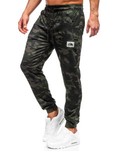 Pantaloni jogger mimetici di tuta da uomo verdo scuri Bolf JX6186