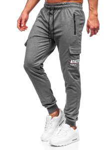 Pantaloni jogger tipo cargo da uomo antracite Bolf JX5061